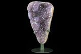 Tall Amethyst Cluster From Uruguay - Custom Metal Stand #76752-2